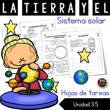 Preview of La Tierra y el sistema solar | Hojas de tareas