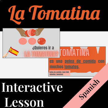 Preview of La Tomatina Spanish Lesson | Reading Comprehension | Simulation | Assessment