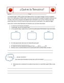 La Tomatina Worksheet - Spanish and English versions