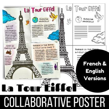 Preview of La Tour Eiffel Interactive Poster | French Project The Eiffel Tower