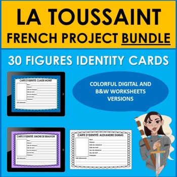 Preview of La Toussaint/Le Jour des Morts: French Project BUNDLE (DIGITAL AND WORKSHEETS)