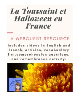 Preview of La Toussaint et Halloween en France - Webquest