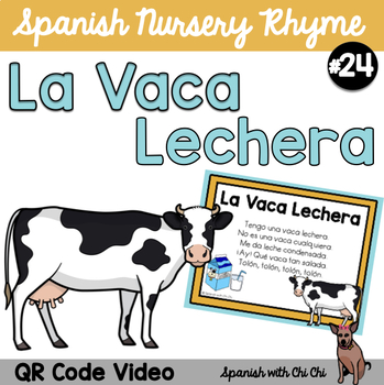 Preview of La Vaca Lechera Infantil Spanish Nursery Rhyme Song
