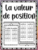 La Valeur De Position: DICE or CARD / Place Value (FRENCH)