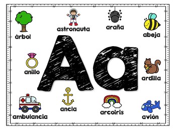 La Vocal Aa by Spanish Little Genius | Teachers Pay Teachers
