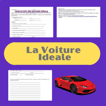 Preview of La Voiture Idéale - French Perfect Car Webquest  -- updated for virtual 2021!