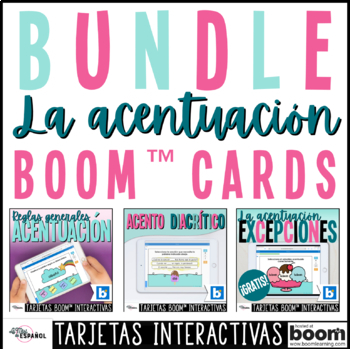 Preview of La acentuación - Los acentos en español - Tarjetas Boom™ Cards BUNDLE