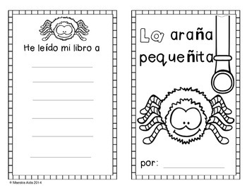 Preview of La araña pequeñita (The itsy bitsy spider)