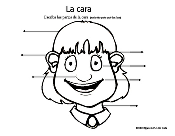 La cara the face by Music and Spanish Fun TPT