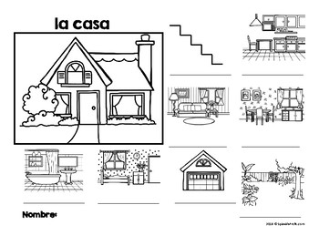 la casa spanish house diagram vocabulary and labeling by spanish profe