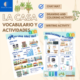 La Casa Chat Mat: Spanish House Vocabulary and Writing act