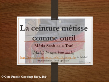 Preview of La ceinture métisse comme outil (Métis sash as a tool) PowerPoint Lesson