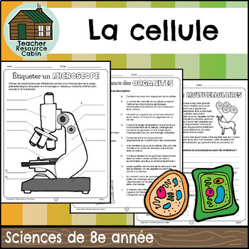 Preview of La cellule (Grade 8 FRENCH Ontario Science)