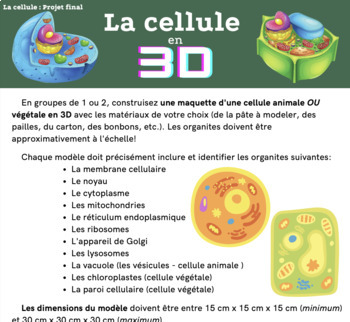 Preview of La cellule en 3D