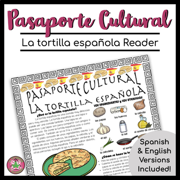 Preview of La comida Latin American Food Comprehensible Reading | la tortilla española