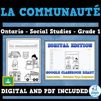 Preview of La communauté (The Local Community) - Ontario Social Studies - Grade 1 - FRENCH