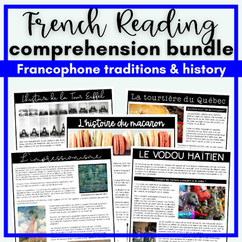 Preview of French Reading Comprehension Bundle on Francophone Cultures