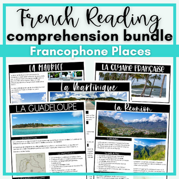 Preview of French Reading Comprehension Bundle on Francophone Places and DOM-TOM