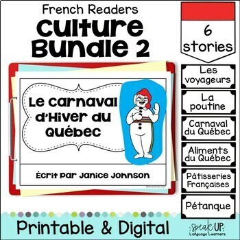 Preview of La culture Culture of Canada & France Bundle 2 Printable & Boom Cards – French