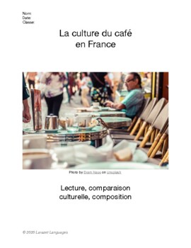 Preview of La culture du café - reading, AP cultural comp presentational spkg, composition