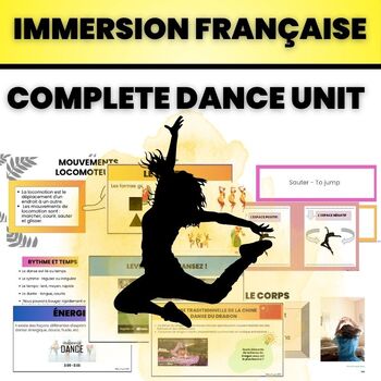 Preview of La danse - FRENCH IMMERSION DANCE UNIT - JUNIOR/INTERMEDIATE-  Gr. 5-8 ONT.