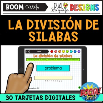 Preview of La division de silabas | Syllables in Spanish | Digital Boom Cards
