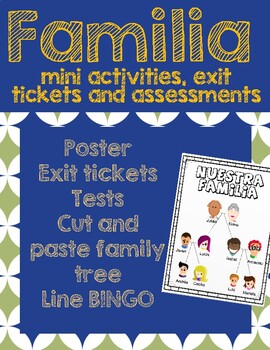 La familia - Assessments by La tienda de Senora | TpT