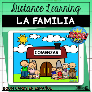Preview of La familia - Spanish Boom Cards/Distance Learning