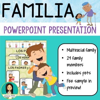 Preview of La familia / Spanish Family PowerPoint