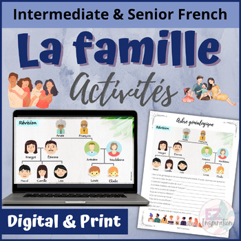 Preview of La famille - Activités - NO PREP Family Lesson and Activities in French