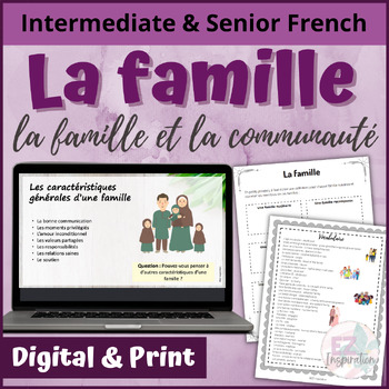 La famille | French Family Lesson and Activities | Intermediate French ...