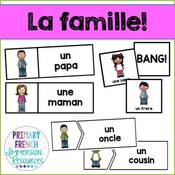 Preview of La famille - French family - flashcards and games
