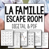 La famille French vocabulary escape room