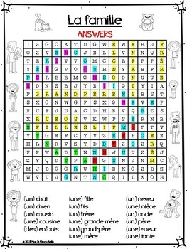 La famille Word Search -mots cachés by Paola Di Menna Aiello Language ...