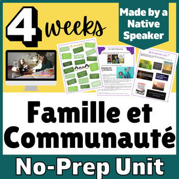 Preview of La famille et la communauté | Family in Different Societies Unit Bunde AP French