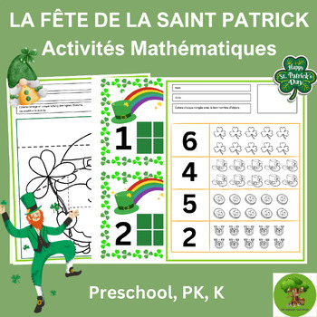 Preview of La fête de la St Patrick - Math Activities - Preschool, PK, Kindergarten