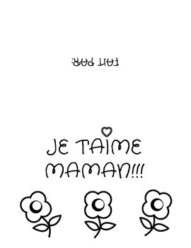La fête des Mères-Mother's Day Card (French) | TpT