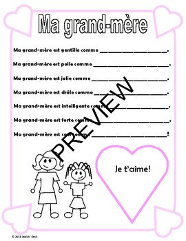 La Fête Des Mères Activité Décriture Mothers Day Writing Activity French