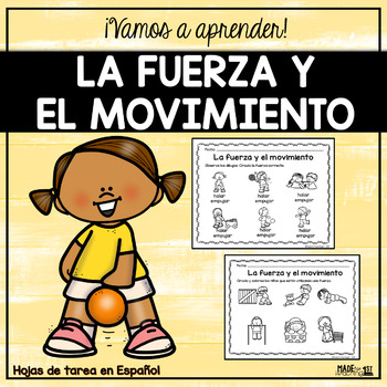 Preview of La fuerza y el movimiento | Force & Motion Spanish Worksheets