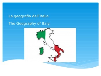 Preview of La geografia dell'Italia/The Geography of Italy