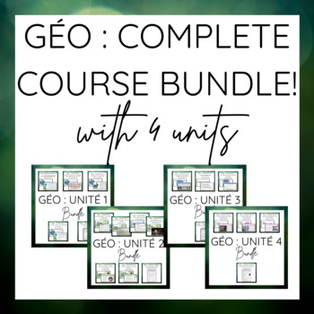 Preview of La géographie pour la 9e année (CGC1DF - COMPLETE COURSE BUNDLE!)