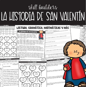 Preview of Valentines Day Spanish Reading Comprehension | San Valentín