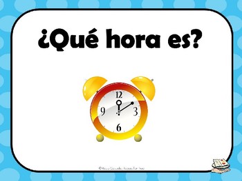 Preview of La hora Spanish Telling time