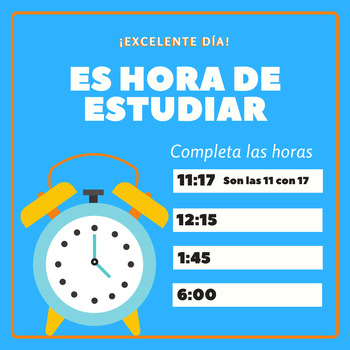 Preview of La hora en español - how to tell time in Spanish