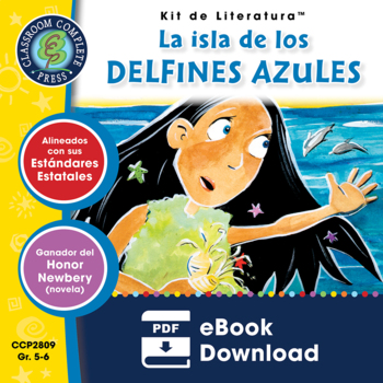 Preview of La isla de los delfines azules - Kit de Literatura Gr. 5-6