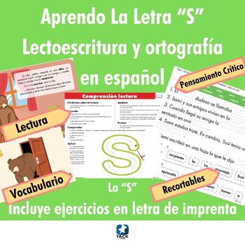 Preview of La letra S - Lectoescritura y ortografía  en español - Learn Spanish Letter "S"
