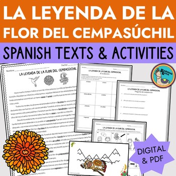 Preview of La leyenda del cempasuchil in Spanish