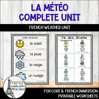 Preview of La météo: Complete French Weather Unit