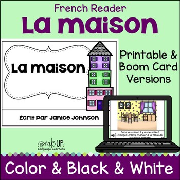 Preview of La maison French Rooms of the House & Furniture Reader - Print & Boom Cards