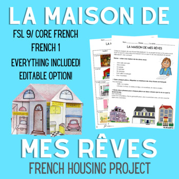 Preview of La maison de mes rêves projet | Dream House Project - FSL 9 Habitation